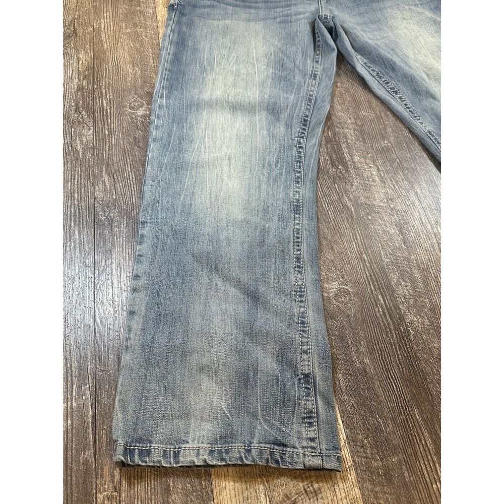 TK Axel Men's Slim Boot Cut Jeans Light Wash Blue Denim Stretch Pockets 38 X 29* - Picture 2 of 16